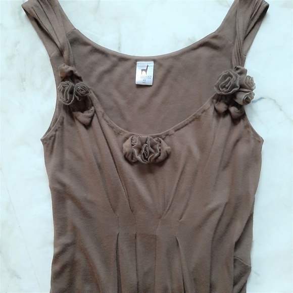 Peruvian Connection Draped Roll Hem Rosette Midi Sleeveless Dress - Picture 11 of 14